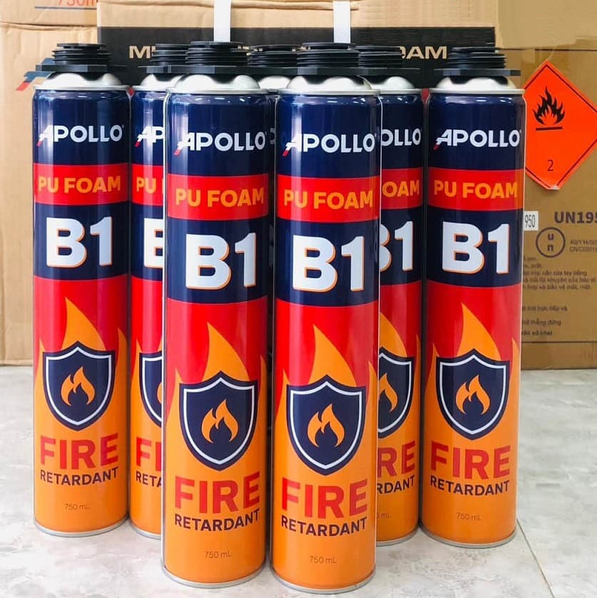 Keo bọt nở chống cháy Apollo PU Foam B1